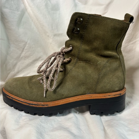 Marc Fisher | Olive Green Suede Women's Hiking Boots | Style and Comfort - Picture 6 of 10